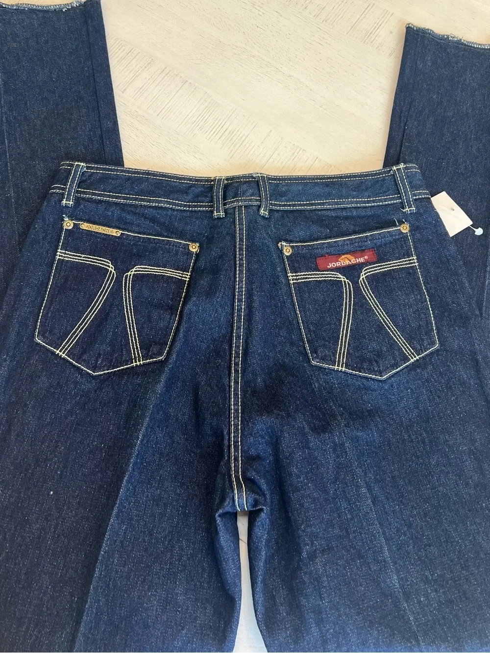 NWT Vintage Jordache Indigo Denim Jeans with Contrast Stitching - Picture 6 of 9